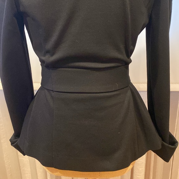 INDITEX Fabulous ladies unique black blazer with belt, size Medium - Picture 8 of 16